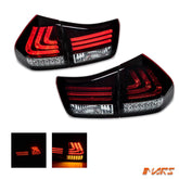 Smoked Red 3D Stripe Bar Tail light with LED Indicators for Lexus RX330 RX350 RX400H 2003 - 2008 - Mars Performance